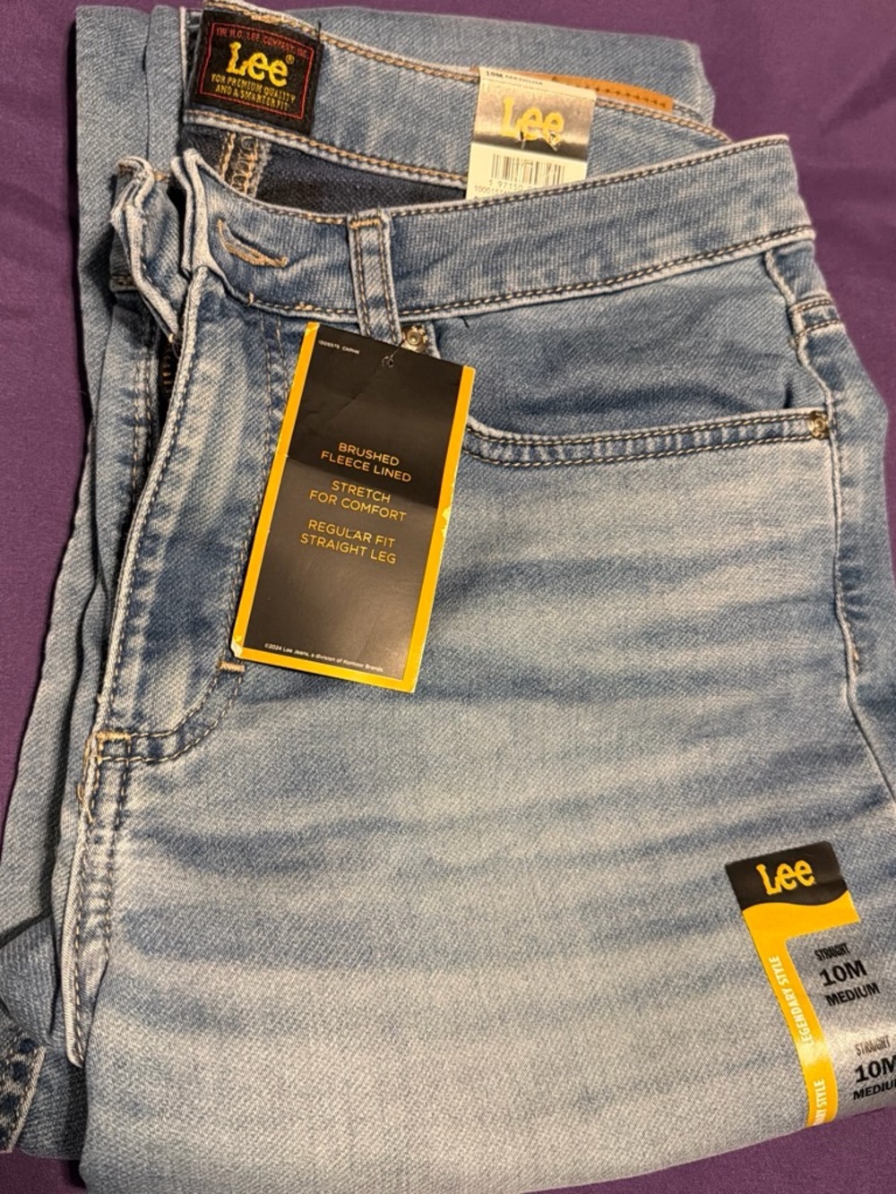 Lee Women's Light Wash Straight Leg Stretch Jeans